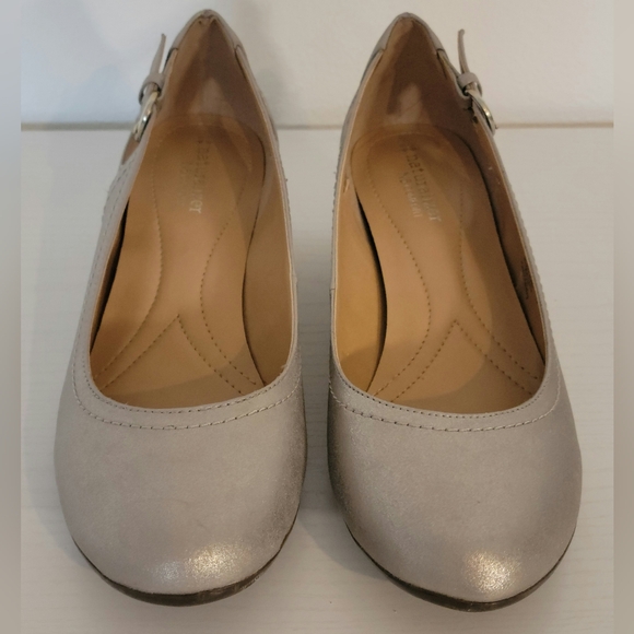 Naturalizer Metallic Wedge Shoes - Silver Sz 9 - Picture 2 of 6